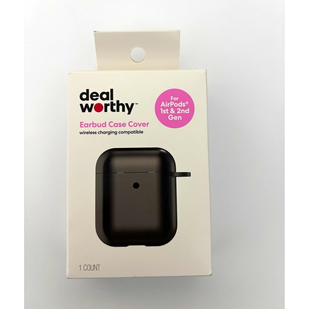 deal worthy Black Earbud Case Cover for Apple AirPods 1st & 2nd Gen